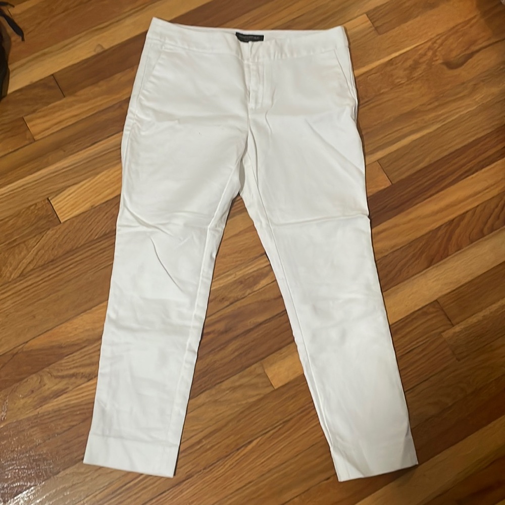 Cropped banana republic white pants
